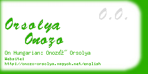 orsolya onozo business card